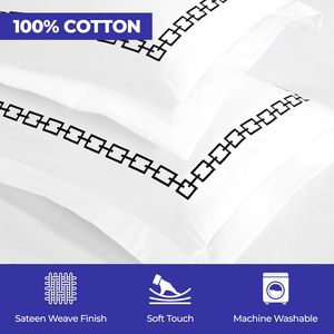 Funda de Edredón de Algodón 100% Cepillado Blanco para Hotel, Sábana Ultra Suave con Cierre de Botones - Product Image 4