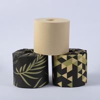 Personnalisé pas cher prix d'usine bambou papier de soie emballage logo personnalisé papier toilette papier de toilette