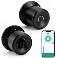 Serrure à empreintes digitales, application intelligente Tuya, stockage dans le cloud, serrure cylindrique intelligente alimentée par batterie, bois, Wi-Fi, pour la sécurité de la classe C, domicile