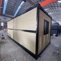Maison conteneur pliable 1 chambre 1 salle de bain, dépliage rapide, maison modulaire préfabriquée certifiée CE pour camp de travail