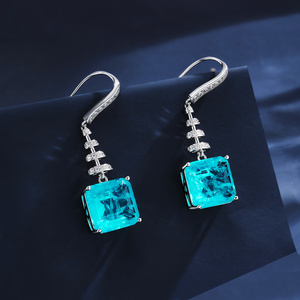 Colgante de Plata 925 con Paraiba Brillante, Lujoso, Ecológico, Moderno, Único, para Fiestas, Uso Diario, Regalo Sorpresa de Cumpleaños para Chicas - Product Image 3