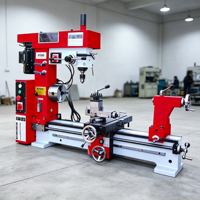 Tour combiné horizontal de précision KY500, machine de perçage et de fraisage manuelle durable pour métaux, multifonctionnelle