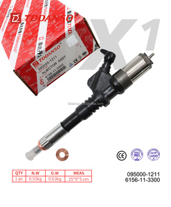 Inyector de Combustible Common Rail <span class=keywords><strong>095000</strong></span> <span class=keywords><strong>1211</strong></span> 6156-11-3301 6156-11-3300 <span class=keywords><strong>095000</strong></span>-<span class=keywords><strong>1211</strong></span> <span class=keywords><strong>095000</strong></span>-0800 para Excavadora PC400-7 - Product Image 4