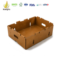 Boîte d'expédition en carton ondulé enduit de cire personnalisée Xiangyu pour l'emballage des légumes, respirante, résistante à l'humidité, carton pour chaîne du froid