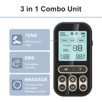 Appareil de massage TENS EMS pour le corps entier, machine TENS EMS filaire avec sortie double canal, modes multiples et contrôle de l'intensité