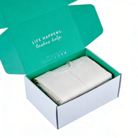Boîte à courrier pliante personnalisée en carton blanc, boîtes en papier ondulé imprimées pour l'emballage d'expédition de robes, de sous-vêtements, de chemises