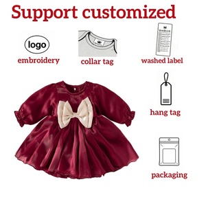 Vestito da Bambina Stile Principessa all'Ingrosso, Tessuto di Alta Qualità, <span class=keywords><strong>Elegante</strong></span> e Adorabile Body per Neonata, Tutina Personalizzata - Product Image 2