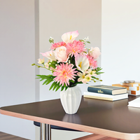 Hochwertige Handgefertigte Einzelstiel Künstliche Dahlien-Blumen Heimdekoration für Abschlussfeier Weihnachten Muttertag Chinesisches Neujahr
