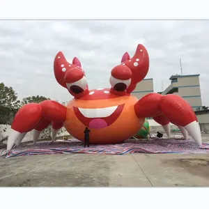 Animale marino enorme tetto gonfiabile granchio gigante gonfiabile modello di granchio rosso per la decorazione di eventi di festa