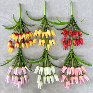 ดอกทิวลิปประดิษฐ์6ซม. สำหรับตกแต่ง <span class=keywords><strong>B12</strong></span> 12หัวดีไซน์ใหม่ดอกทิวลิปประดิษฐ์ทำจากผ้าไหม - Product Image 3