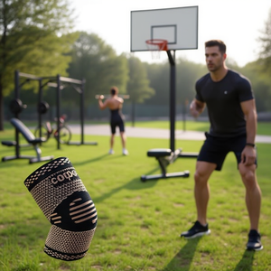 Manchon de compression pour coude, tricoté épais, pour le tennis, la gym, la musculation, le cyclisme, les voyages, universel, unisexe, toutes saisons - Product Image 2