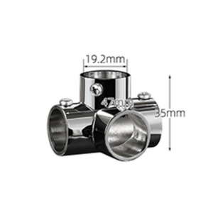 Raccord en T à angle droit en alliage ou acier inoxydable moulé sous pression pour main courante - Product Image 4