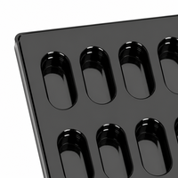 Plateau de base en PET noir thermoformé avec insert en PS pour l'emballage de composants électroniques et de puces, boîte plastique personnalisée