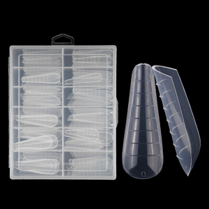 120 Uds puntas de formas dobles transparentes, forma de Gel de construcción rápida, sistema de <span class=keywords><strong>uñas</strong></span>, puntas de cobertura completa, forma de extensión de <span class=keywords><strong>uñas</strong></span> - Product Image 1