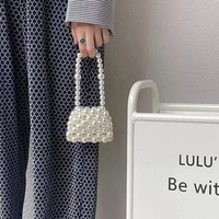 Mini sac à main perlé fait main pour femme, pochette de soirée vintage, sac à rouge à lèvres pour mariage, style princesse, sans fermeture éclair