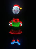 Produits les plus populaires Fournitures de décoration de Noël Lampe Père Noël Lumière LED Miroir magique en acrylique Miroir infini abyssal