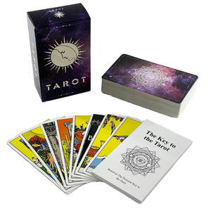 Impression de logo personnalisé CMYK 4 couleurs, impression offset recto-verso, jeu de cartes Oracle Tarot 78 cartes, taille personnalisée, papier en gros pour cadeaux - Product Image 1
