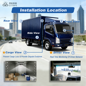 Caméra embarquée 4G avec GPS, enregistreur vidéo mobile, surveillance vidéo en temps réel, système de caméra pour flotte de camions de livraison - Product Image 4