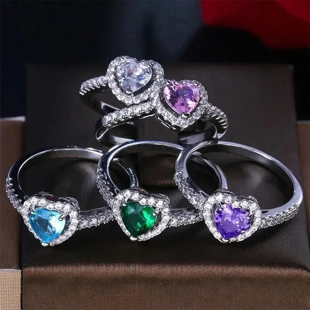Perhiasan mode 925 perak kualitas tinggi asli iPandoraer 198421c01 cincin zirkon set Perhiasan untuk hadiah wanita