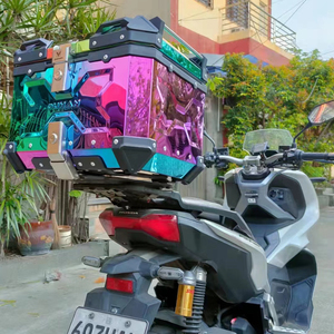 25L Màu Đen + Bạc F2-MOTO Alu xe máy đuôi hộp xe máy Top hộp Moto Top trường hợp - Product Image 5