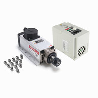 Kit moteur de broche CNC Handi 2.2KW ER20 à bride, refroidi par air, avec roulement, onduleur 2.2KW, 1 jeu de pinces ER20, certifié CE pour machine CNC