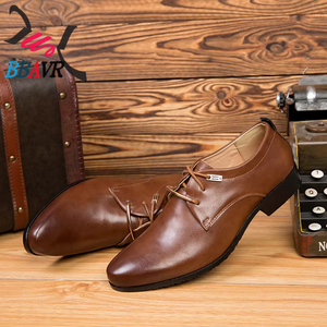 Nouvelles Chaussures Décontractées Tendance en PU pour Hommes, Style Britannique, à Lacets, Couleur Unie, Collection Automne 2026 – Idéales pour le Bureau et la Carrière - Product Image 1