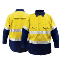 Vêtements de travail industriels de sécurité haute visibilité réfléchissants, uniforme de chantier, manches longues, coton polyester, jaune, personnel, hommes, logo personnalisé