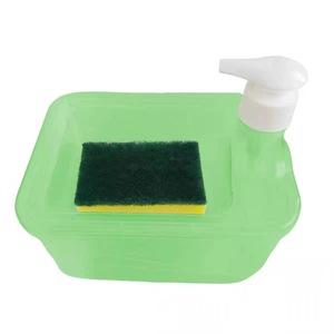 <strong>Dish</strong> Soap Dispenser with Cleaning Sponge Kitchen Liquid Soap Dispenser Sponge Caddy Pump <strong>Detergent</strong> - Product Image 6
