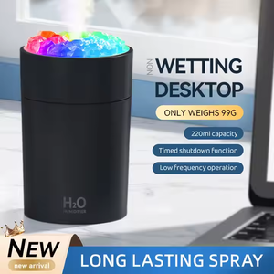 USB Nemlendirici 7 Renkli Işık Hava Temizleyici Masaüstü Aromaterapi Esansiyel Yağ Simülasyonu Ateş Alevi Aroma Difüzörü Nemlendirici - Product Image 6