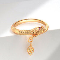 Bague ouverte de luxe léger KABA Jewelry Dragon du Univers à queue oscillante et à rotation