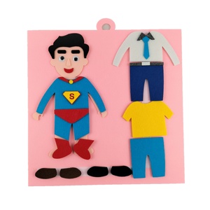 Felt DIY <strong>Dressing</strong> Busy Activity Board Toys Dress <strong>up</strong> Fun Velcro Pretend Play for <strong>Toddlers</strong> to Improve Children's Hands-on Ability - Product Image 5