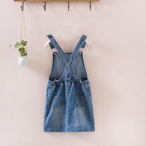 Venta al por Mayor en Línea de Ropa Infantil, Vestido Corto Informal de Mezclilla para Niñas, Verano, Bonito, de un Proveedor Chino - Product Image 4