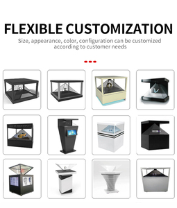 180 derece Hover 3d holografik projektör piramit vitrin yüksek çözünürlüklü <span class=keywords><strong>Lcd</strong></span> Panel yansıtıcı 3d Hologram görüntüleme ekranı - Product Image 5