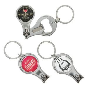 Porte-clés métallique ouvre-bouteille coupe ongles avec logo personnalisé bon marché - Product Image 2