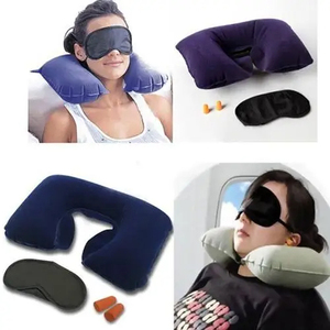Almohada de viaje en forma de U para coche, Oficina de vuelo aéreo, almohada <span class=keywords><strong>inflable</strong></span> para el <span class=keywords><strong>cuello</strong></span>, funda de felpa corta, soporte para reposacabezas, cojín de enfermería suave - Product Image 5