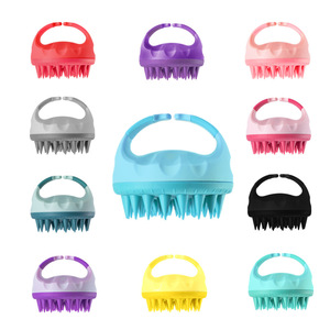 Brosse à shampooing en silicone de forme ovale, brosse de massage multifonctionnelle pour les soins capillaires, pour le bain et le corps - Product Image 5