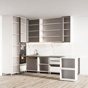 Thương mại đầy đủ vật liệu khách sạn dự án hệ thống tự động thiết kế nhỏ gọn nhỏ tủ đồ nội thất nhà bếp nhỏ - Product Image 2