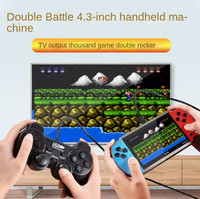 Console de jeu vidéo portable mini rechargeable en plastique ABS X20D avec double joystick 4,3 pouces, style rétro classique pour TV et arcade