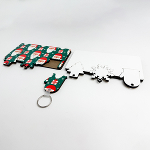 Daily Key Storage Product Packaging Design SimpleNew Year Gifts Employee Benefits Retro Sublimation <strong>Blanks</strong> Mdf Keychain - Product Image 1