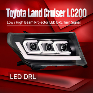 Juego de Faros LED LC200 2007-2015 con Unidades de Iluminación Delanteras para Toyota Land Cruiser, Suministro Personalizado para Pedidos de Comercio Automotriz - Product Image 1