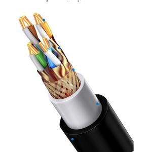 Câble <span class=keywords><strong>Ethernet</strong></span> extérieur Cat7 câble réseau SFTP étanche résistant aux UV de 100 pieds <span class=keywords><strong>pour</strong></span> CCTV/usage industriel, prise en charge PoE 10Gbps - Product Image 1