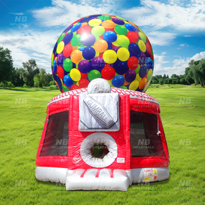 Inflatable House Slide With Big <b>Balloon</b> PVC Material 4x4m Size EN71 Certified for Kids House Commercial Inflatable - Product Image 5