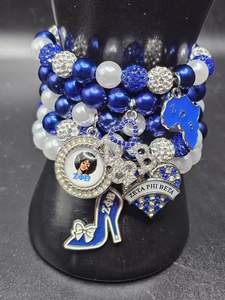 अनुकूलन योग्य zeta व्यक्तिगत ग्रीस शैली की सोररिटी ने ब्रेसलेट ज़ेटा फी बीटा एनमैल गैंडेट । - Product Image 3