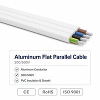 Câble plat isolé en PVC à 2 conducteurs en aluminium BLVVB 300/500V pour le câblage agricole et l'éclairage