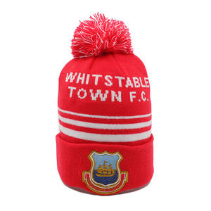 Full Customized 100% Acrylic Fabric Embroidery Logo Jacquard Knitted Beanie <b>Hat</b> Unisex Warm <b>Pompom</b> <b>Hat</b> Outdoors - Product Image 1