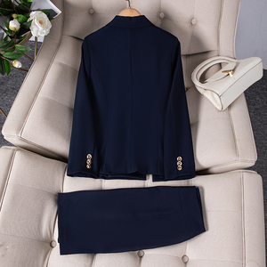 Abito da <span class=keywords><strong>donna</strong></span> grigio scuro per 2025 primaverile abbigliamento da lavoro Senior professionale nuovo Manager abito da lavoro formale Blazer professionale - Product Image 6