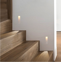 Éclairage d'escalier encastré Intérieur Détecteur de mouvement intelligent Lumière d'escalier Lumière d'étape LED sans cadre