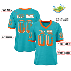 2024 maillot de rugby nouveau Design 100% tissu polyester col en v chemises de sport personnalisées vêtements de football rétro américain - Product Image 2