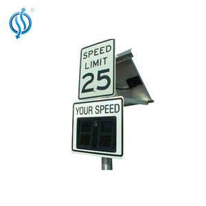Compteur de vitesse Radar solaire Led, balançoire de voiture, panneaux de vitesse, contrôle de la vitesse, limite de détecteur, affichage d'un visage souriant, livraison gratuite - Product Image 2