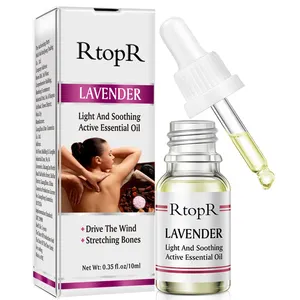 RtopR-aceite de masaje corporal de lavanda pura para la piel, aceite antienvejecimiento de jengibre para extracto, gota para aliviar el dolor, reducir la ansiedad mejor